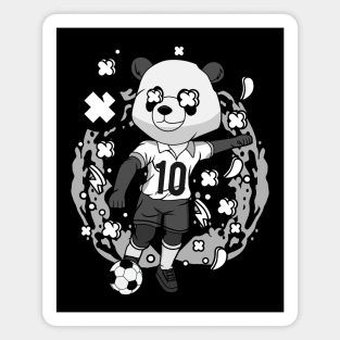 Panda Soccer Illustration Magnet